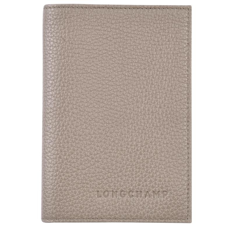 Men\'s Longchamp Le Foulonné Passport cover Passport Bag Turtledove Grey | TGEAV-3486