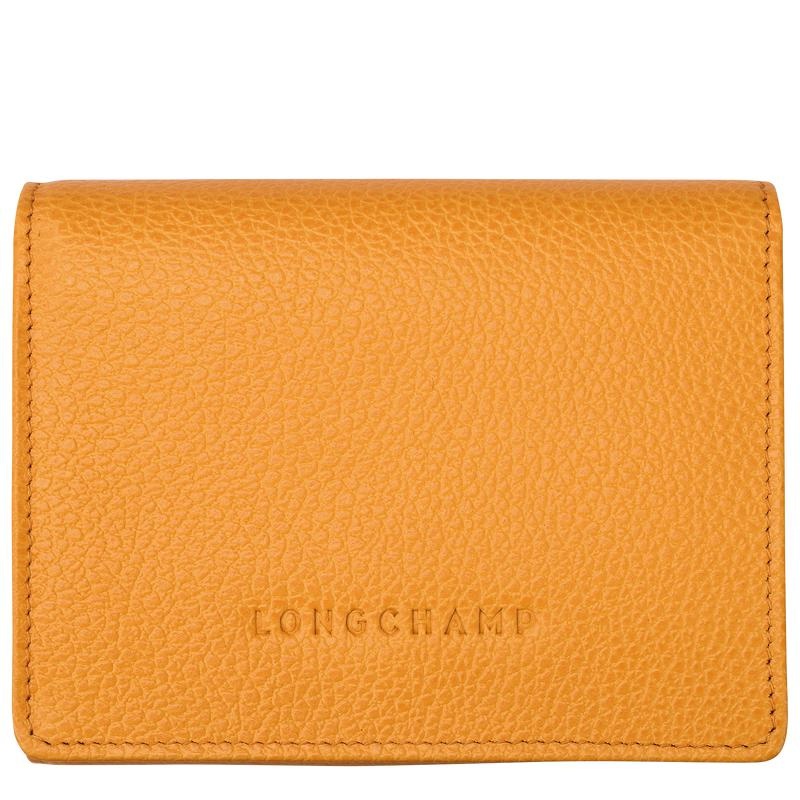 Men\'s Longchamp Le Foulonné Wallets Apricot Orange | FXDWL-8615