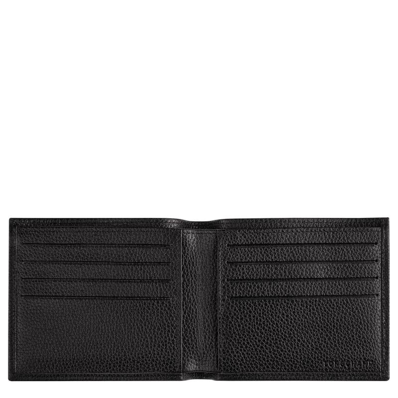 Men's Longchamp Le Foulonné Wallets Black | JLXMQ-1580