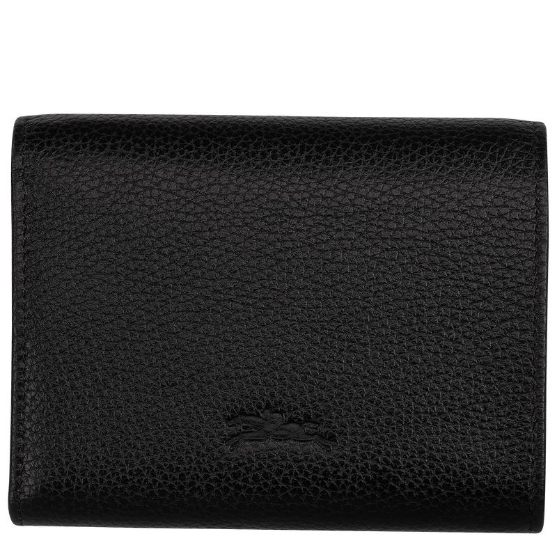 Men's Longchamp Le Foulonné Wallets Black | IBNTQ-5602