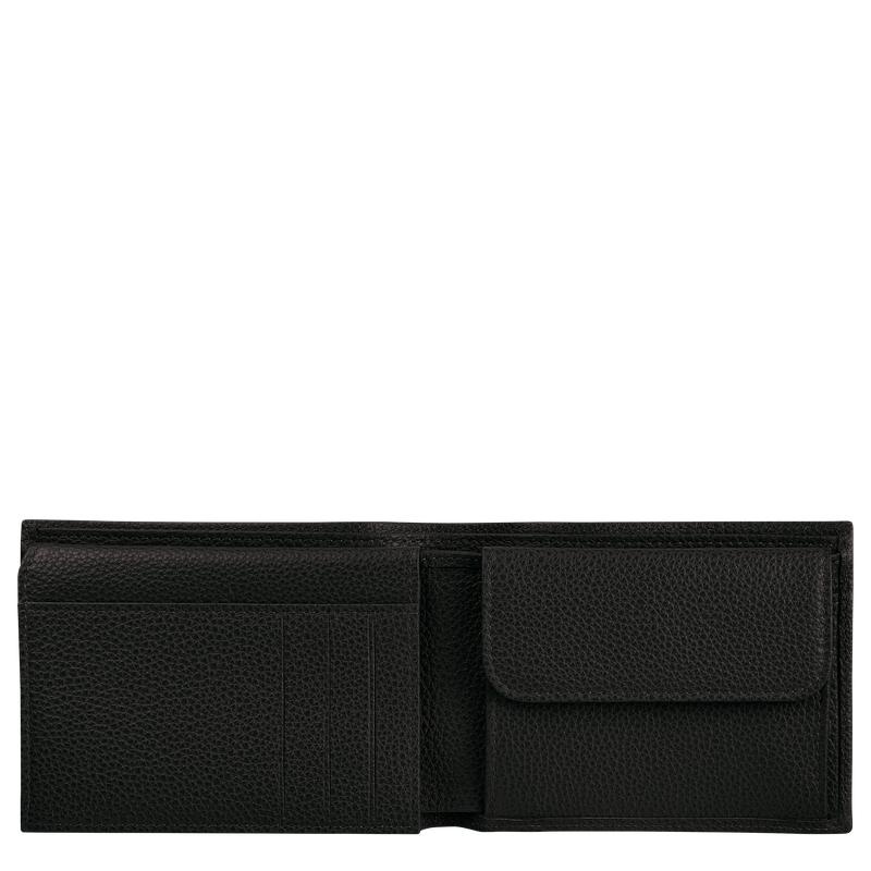 Men's Longchamp Le Foulonné Wallets Black | LJUOI-9402