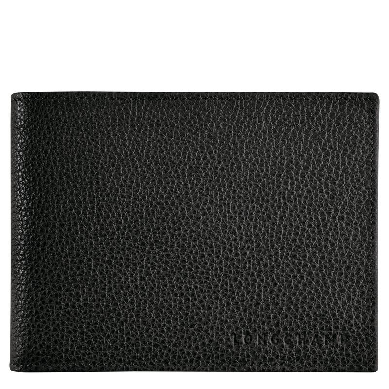 Men\'s Longchamp Le Foulonné Wallets Black | LJUOI-9402