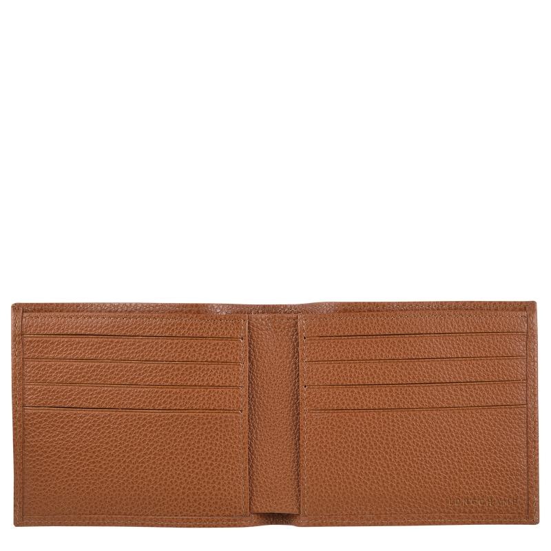 Men's Longchamp Le Foulonné Wallets Caramel Brown | RWAGI-0317