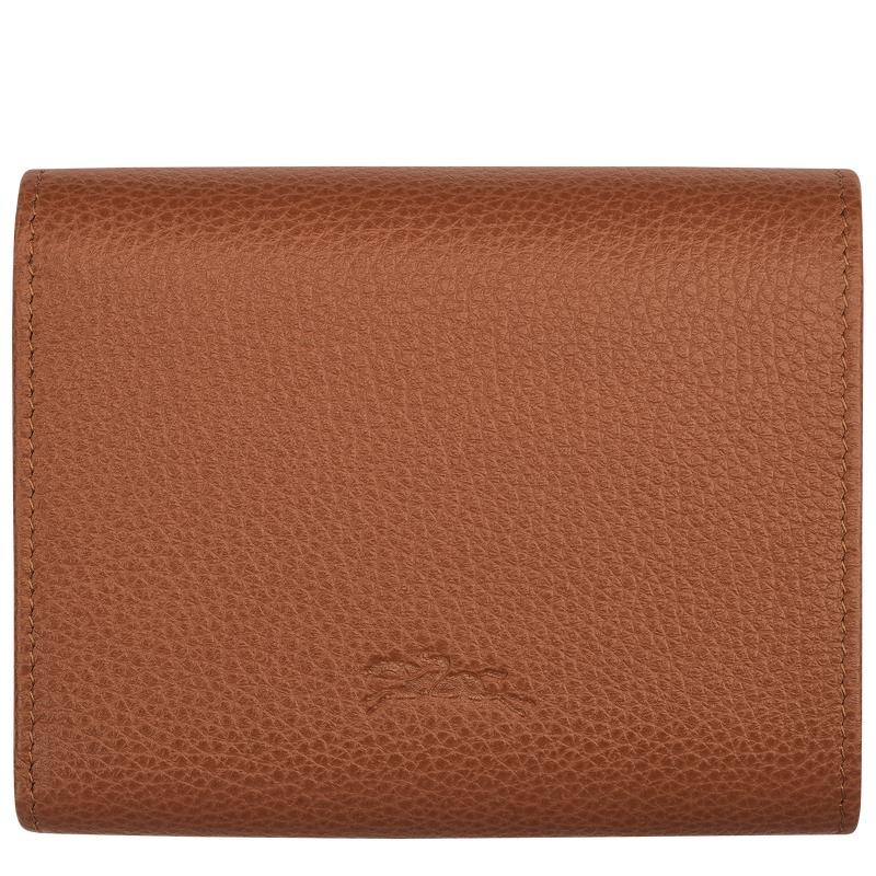 Men's Longchamp Le Foulonné Wallets Caramel Brown | IMAVO-1084