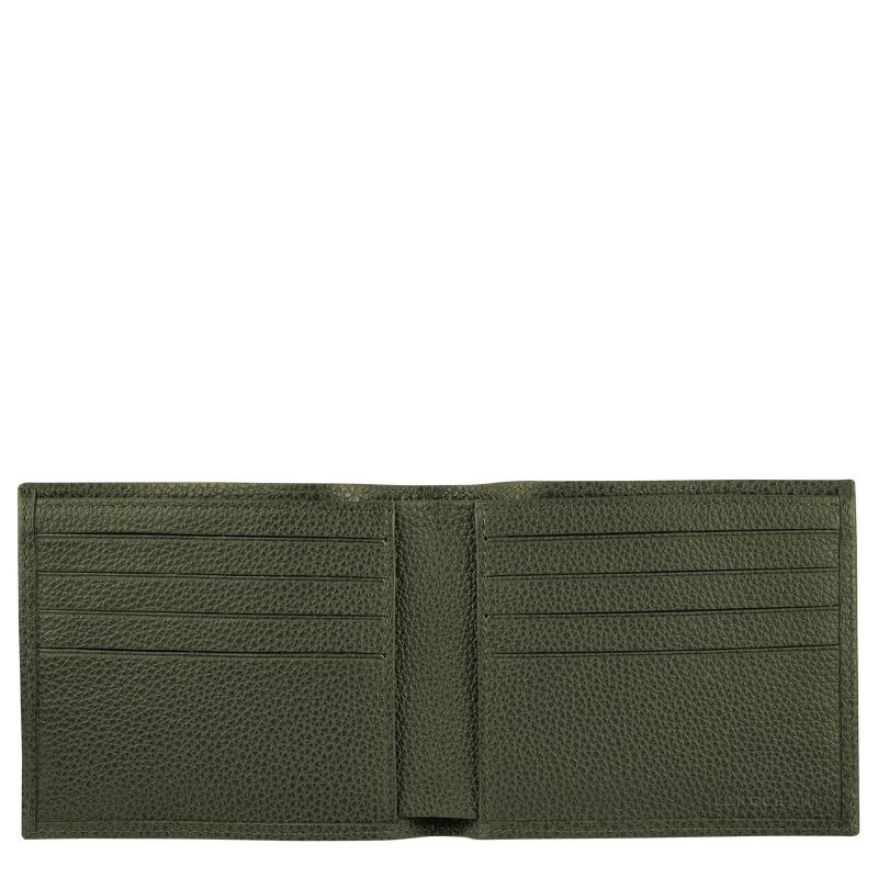 Men's Longchamp Le Foulonné Wallets Khaki | XDEJF-1642