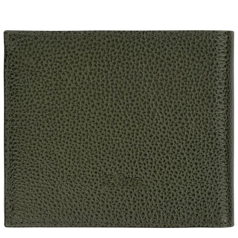 Men's Longchamp Le Foulonné Wallets Khaki | XDEJF-1642