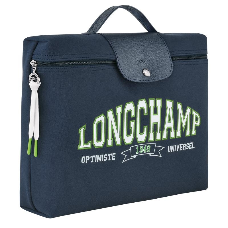 Men's Longchamp Le Pliage Collection Briefcase Navy | KMWZU-1849