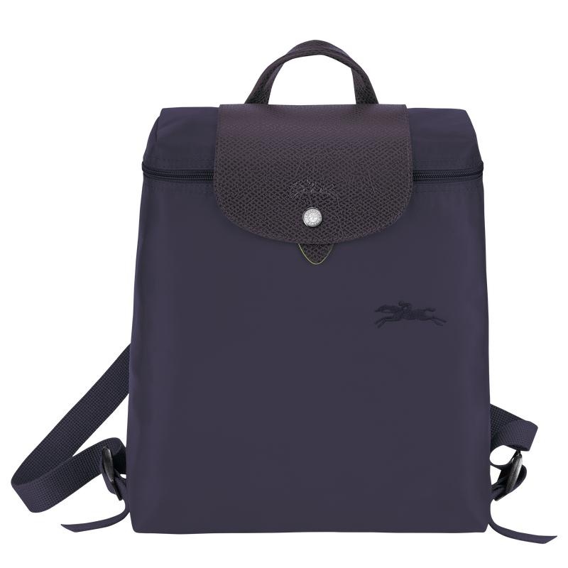 Men\'s Longchamp Le Pliage Green M Backpacks Bilberry Purple | IQVUM-4315