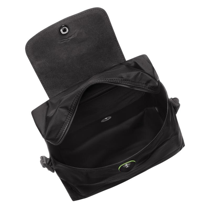 Men's Longchamp Le Pliage Green M Backpacks Black | QLUGN-8456