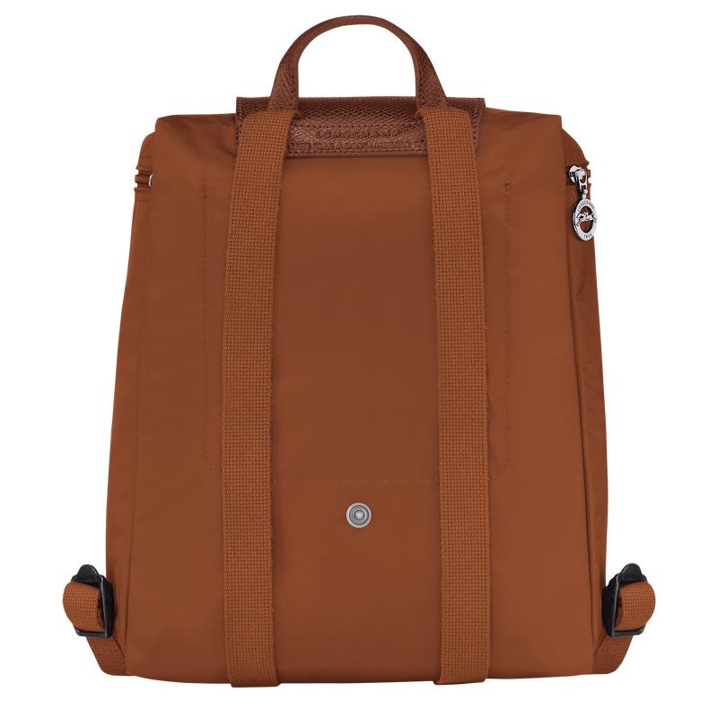 Men's Longchamp Le Pliage Green M Backpacks Cognac Brown | PJIXO-5169