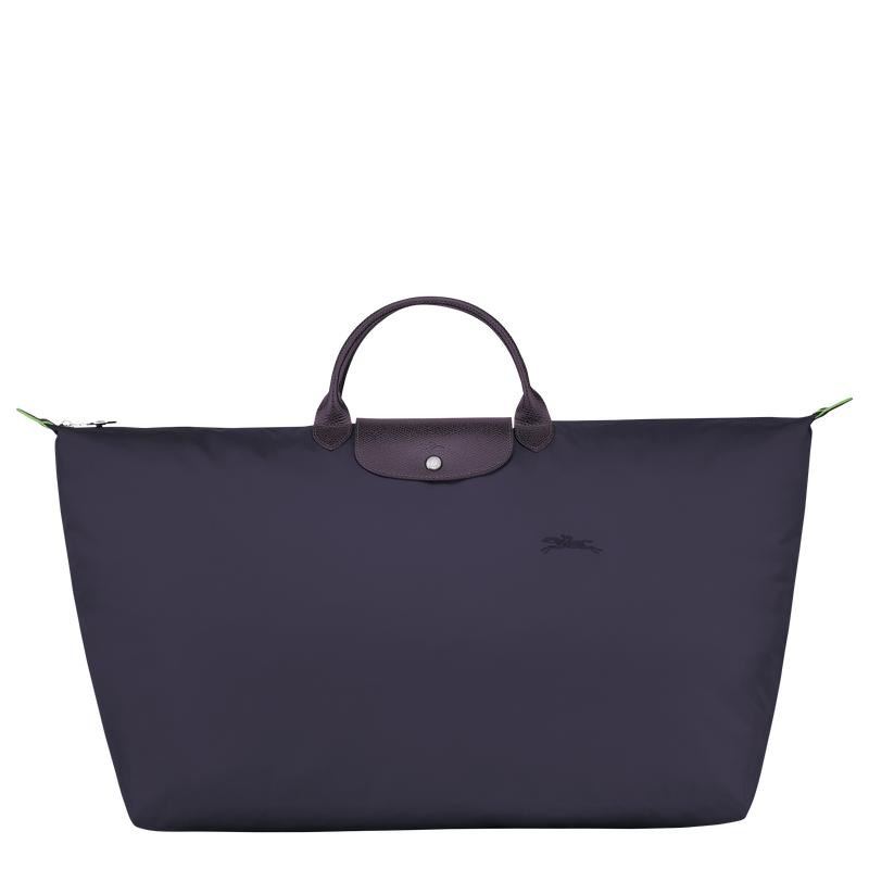 Men\'s Longchamp Le Pliage Green M Travel Bags Bilberry Purple | VUFJB-7543