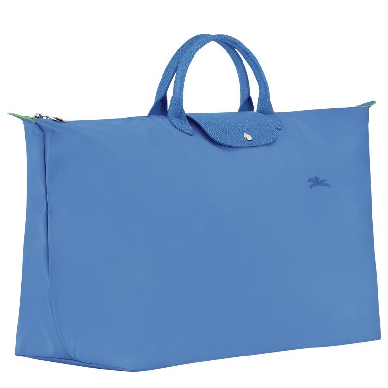 Men's Longchamp Le Pliage Green M Travel Bags Cornflower Blue | RDVWO-1452