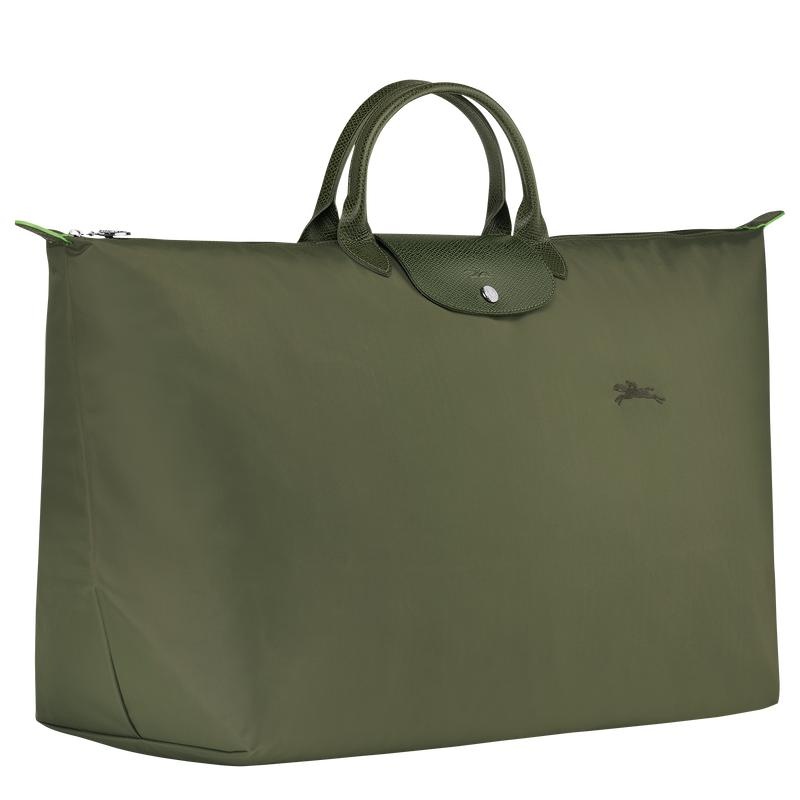 Men's Longchamp Le Pliage Green M Travel Bags Forest Green | XTGES-0893