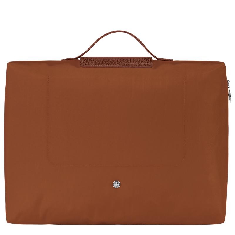 Men's Longchamp Le Pliage Green S Briefcase Cognac Brown | KBLJD-4371