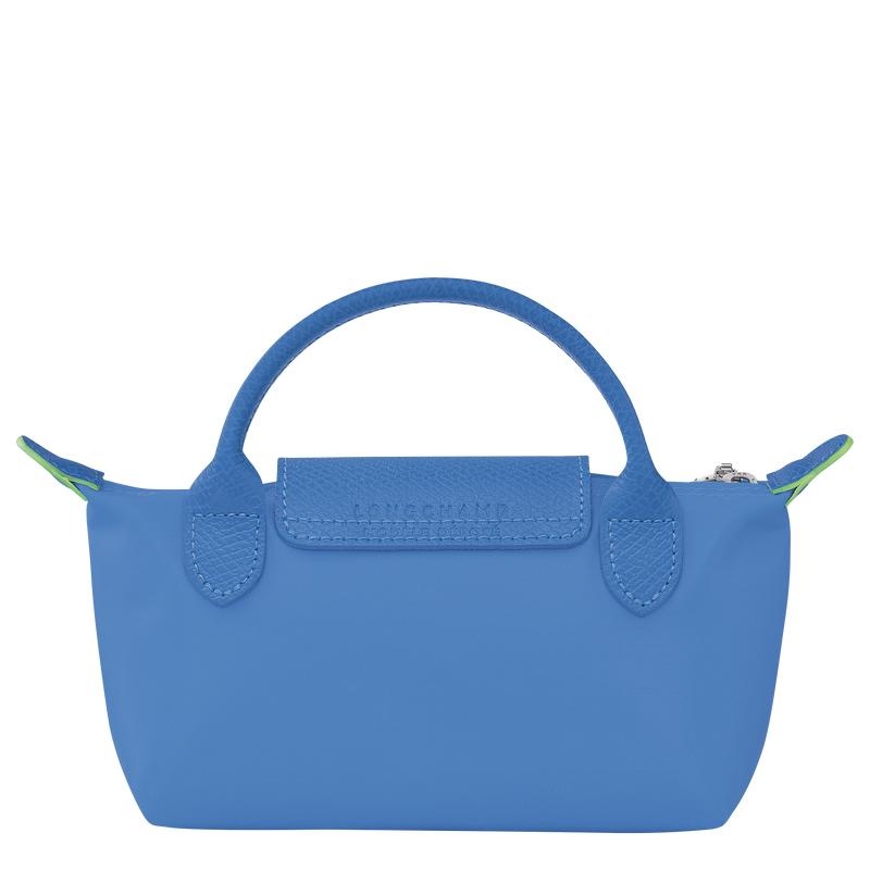 Men's Longchamp Le Pliage Green with handle Pouches Cornflower Blue | IYZWD-6483