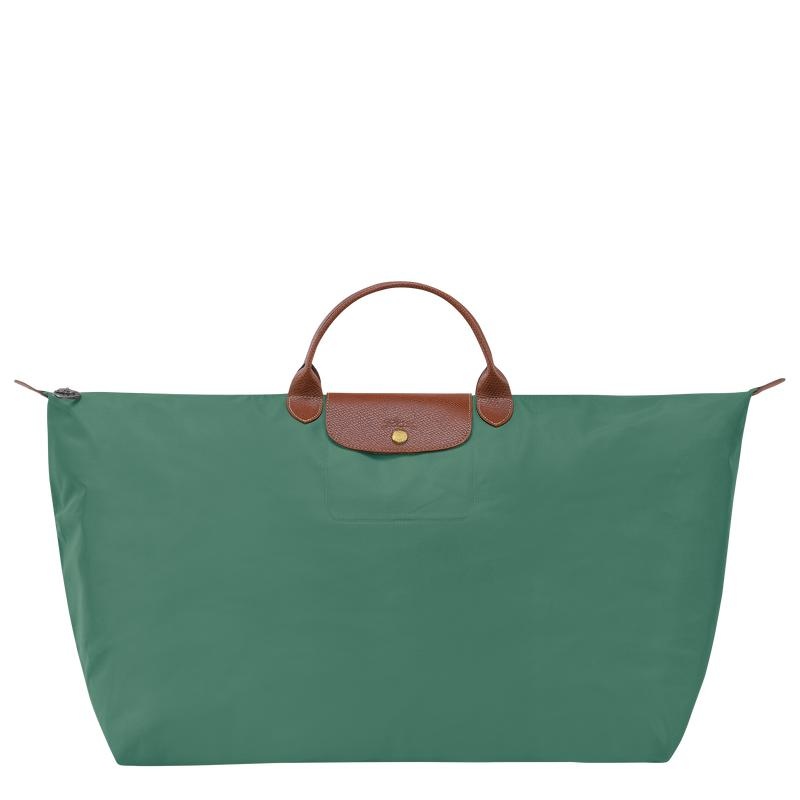 Men\'s Longchamp Le Pliage Original M Travel Bags Sage Green | QUAHR-0328