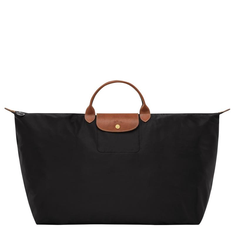 Men\'s Longchamp Le Pliage Original M Travel Bags Black | FXAEL-9081