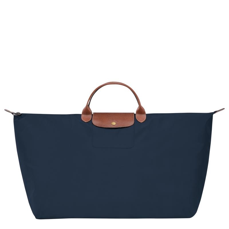 Men\'s Longchamp Le Pliage Original M Travel Bags Navy | XGPZE-2098