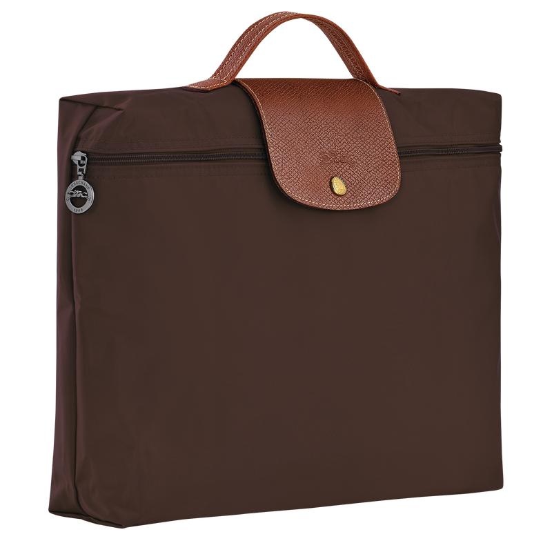 Men's Longchamp Le Pliage Original S Briefcase Ebony Brown | WGMCF-9821