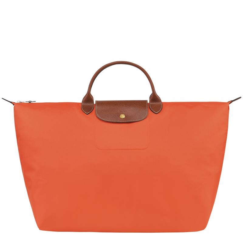 Men\'s Longchamp Le Pliage Original S Travel Bags Orange | QLFSY-5184
