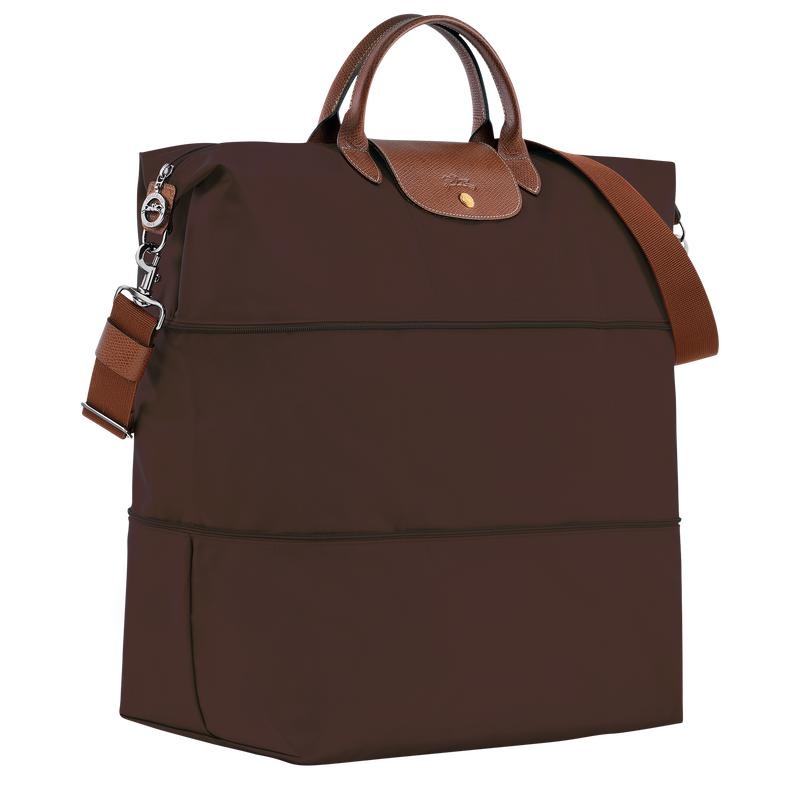 Men's Longchamp Le Pliage Original expandable Travel Bags Ebony Brown | IJHYC-8341