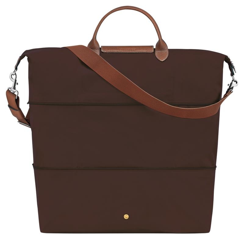 Men's Longchamp Le Pliage Original expandable Travel Bags Ebony Brown | IJHYC-8341