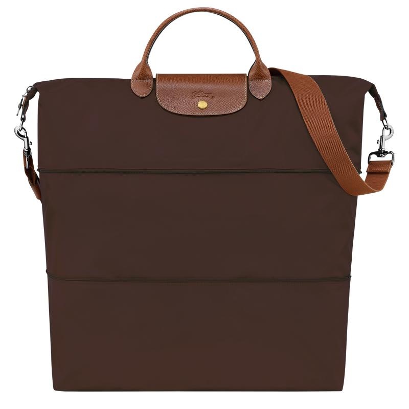 Men\'s Longchamp Le Pliage Original expandable Travel Bags Ebony Brown | IJHYC-8341