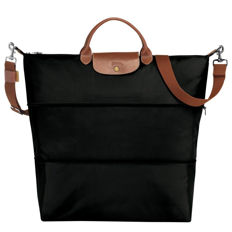 Men\'s Longchamp Le Pliage Original expandable Travel Bags Black | VZBIH-3596
