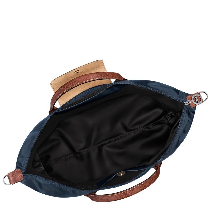Men's Longchamp Le Pliage Original expandable Travel Bags Navy | QSODA-8720