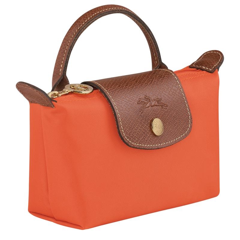 Men's Longchamp Le Pliage Original with handle Pouches Orange | QWLDE-5163