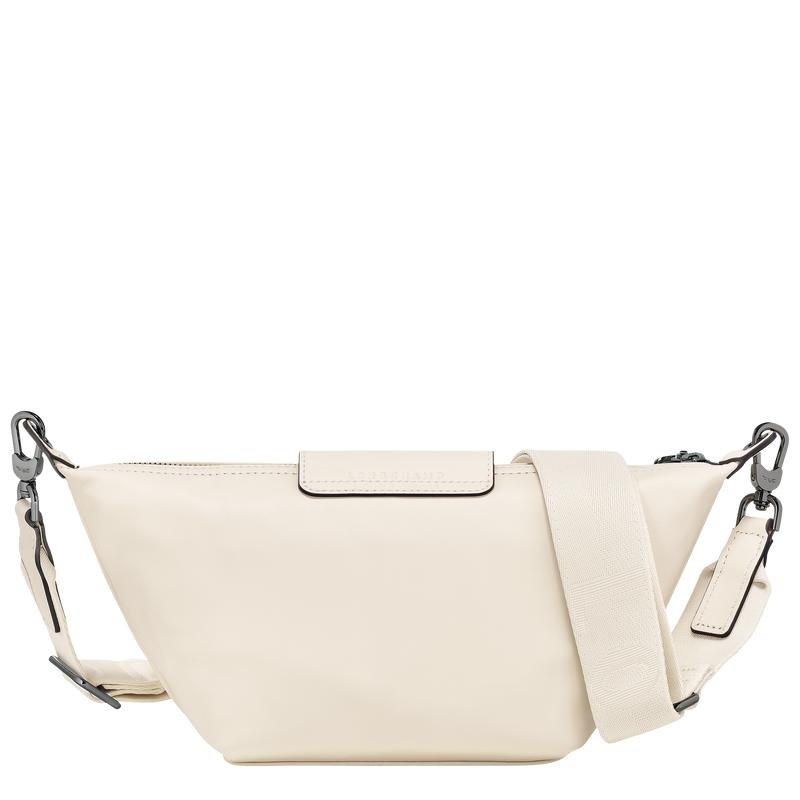 Men's Longchamp Le Pliage Xtra XS Crossbody Bags Ecru White | MQGUJ-4790