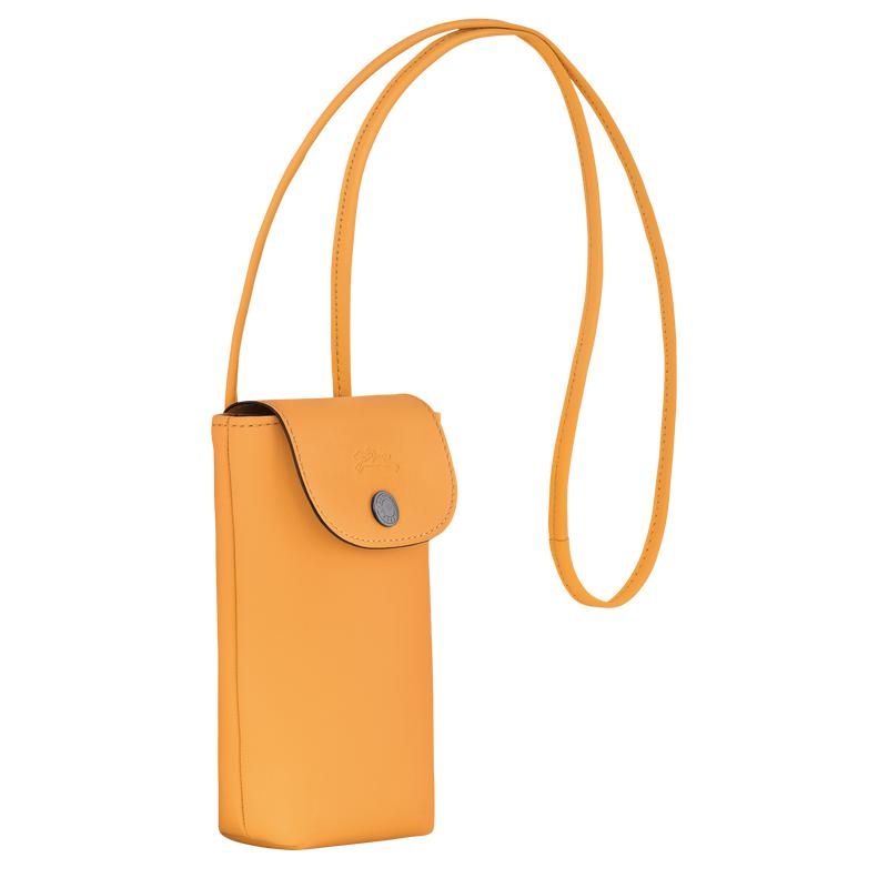 Men's Longchamp Le Pliage Xtra with leather lace Phone Case Apricot Orange | TBVHO-3497