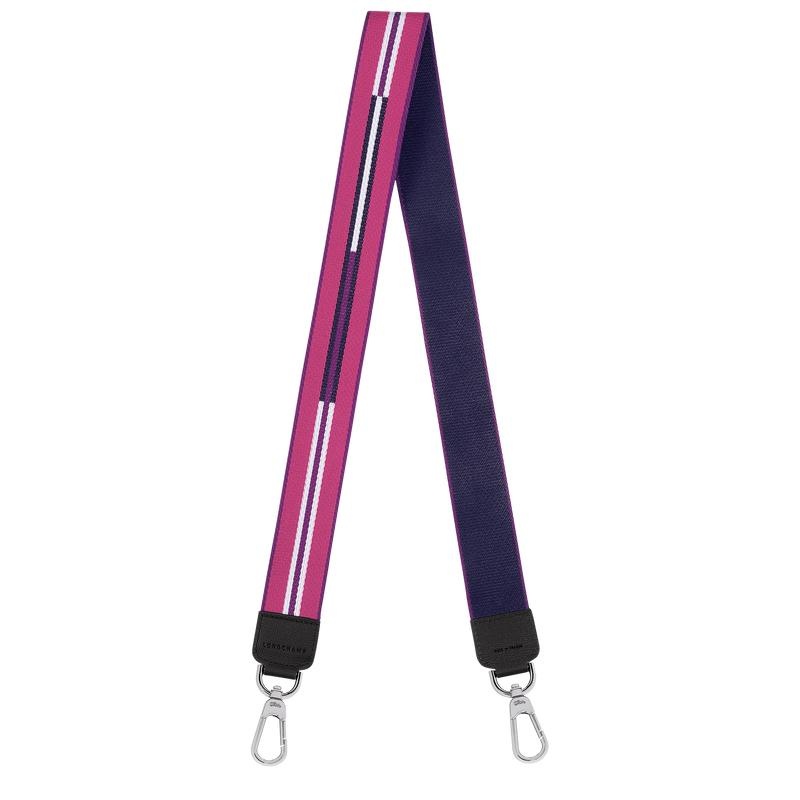 Men\'s Longchamp Rayures Shoulder Straps Violet Purple | RQOZU-9218