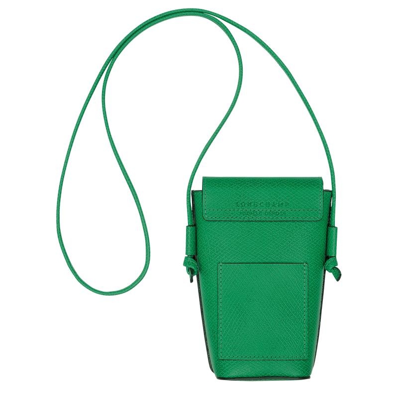 Men's Longchamp Épure with leather lace Phone Case Green | ITBSQ-6104