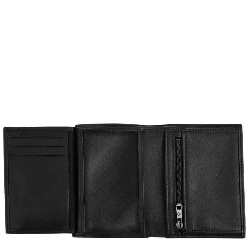 Men's Longchamp sur Seine Wallets Black | BOPNH-8349