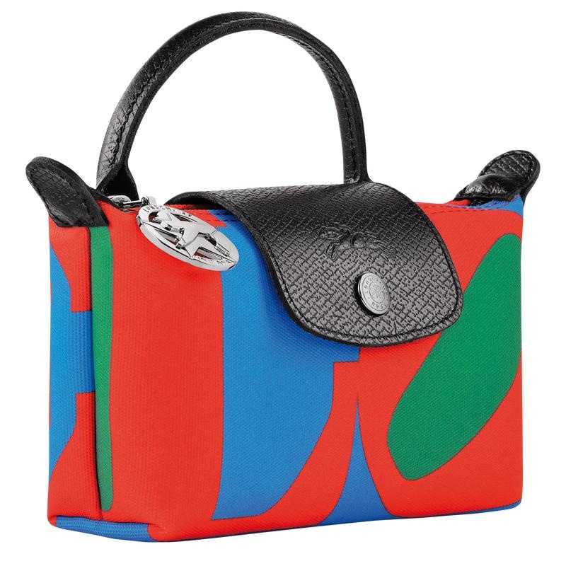 Men's Longchamp x Robert Indiana Pouches Red/Navy | QRESB-6432