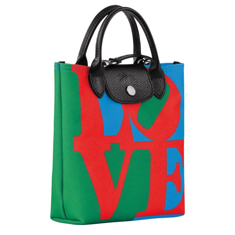 Men's Longchamp x Robert Indiana XS Crossbody Bags Red/Navy | JVFHE-5260