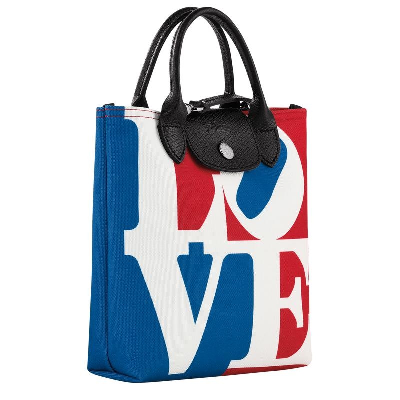 Men's Longchamp x Robert Indiana XS Crossbody Bags White | PNZKY-0976