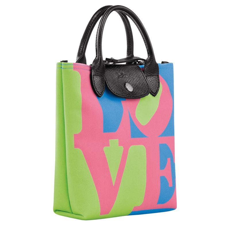 Men's Longchamp x Robert Indiana XS Crossbody Bags Pink | HAYIE-5063