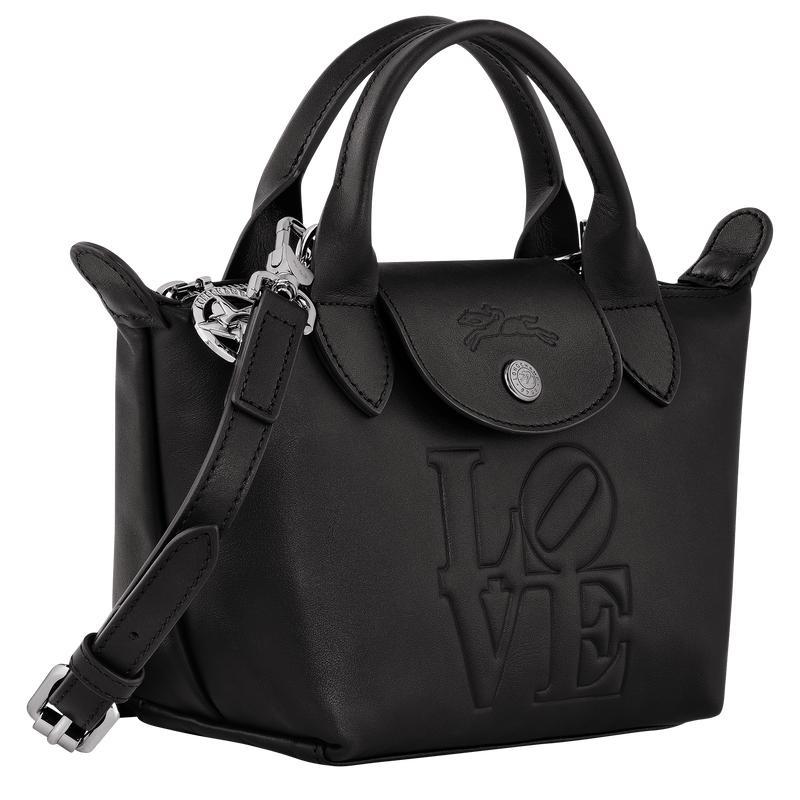 Men's Longchamp x Robert Indiana XS Handbags Black | NFXUW-3076