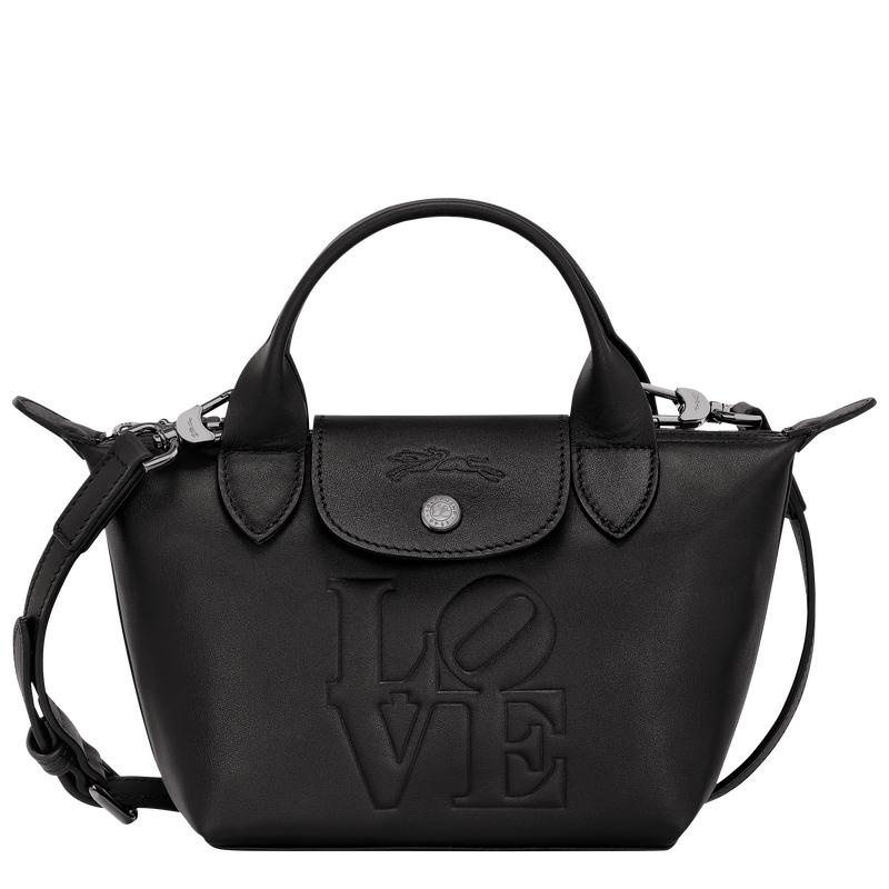 Men\'s Longchamp x Robert Indiana XS Handbags Black | NFXUW-3076