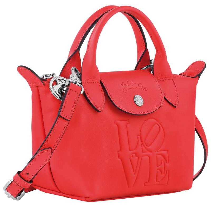 Men's Longchamp x Robert Indiana XS Handbags Red | MCWXY-5790