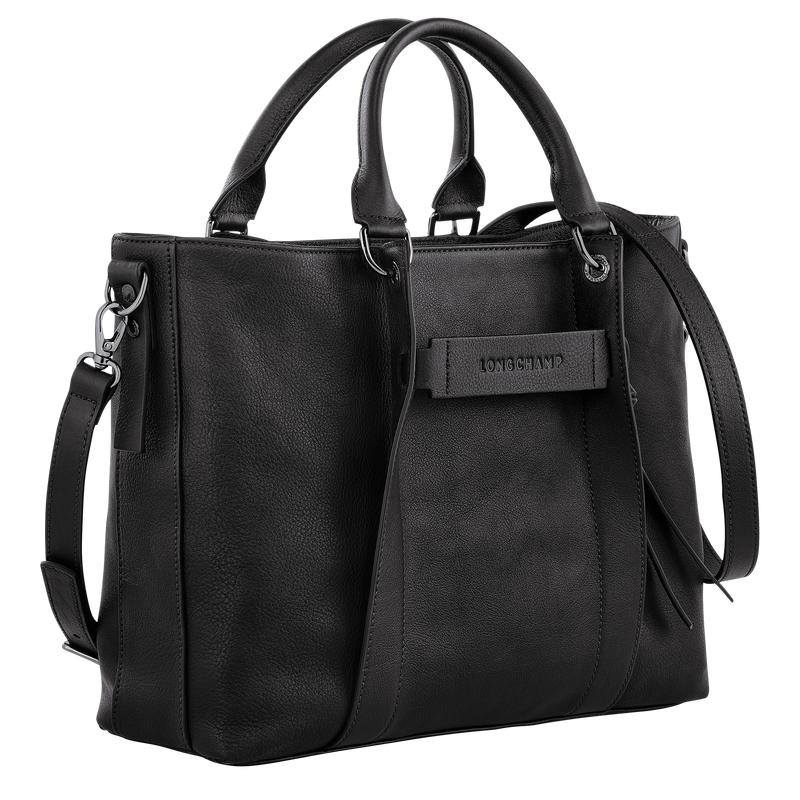 Women's Longchamp 3D L Handbags Black | XSLPB-9087