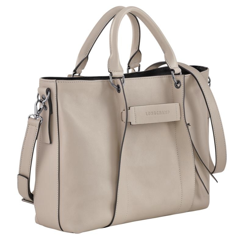 Women's Longchamp 3D L Handbags Clay Grey | DAEIM-2379