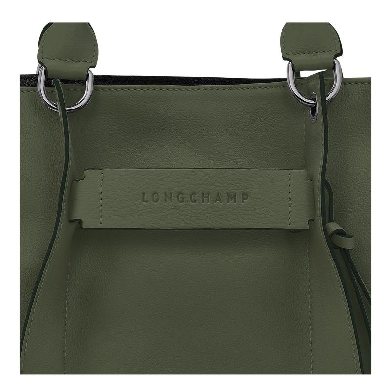 Women's Longchamp 3D L Handbags Khaki | FYRZP-7451