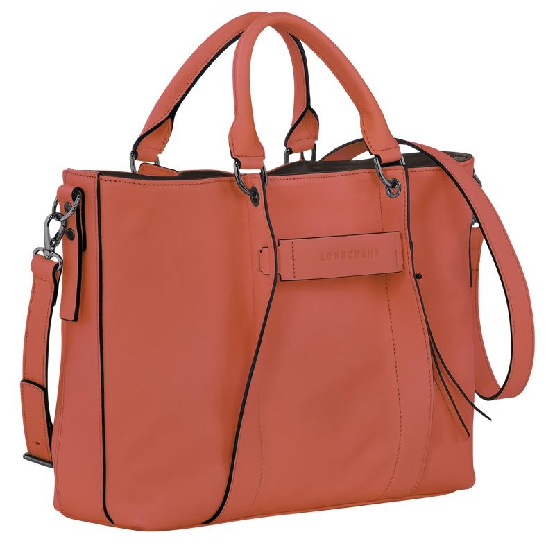 Women's Longchamp 3D L Handbags Sienna Red | HQTFX-4175