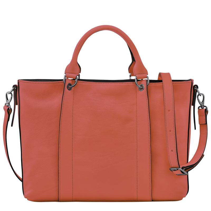 Women's Longchamp 3D L Handbags Sienna Red | HQTFX-4175