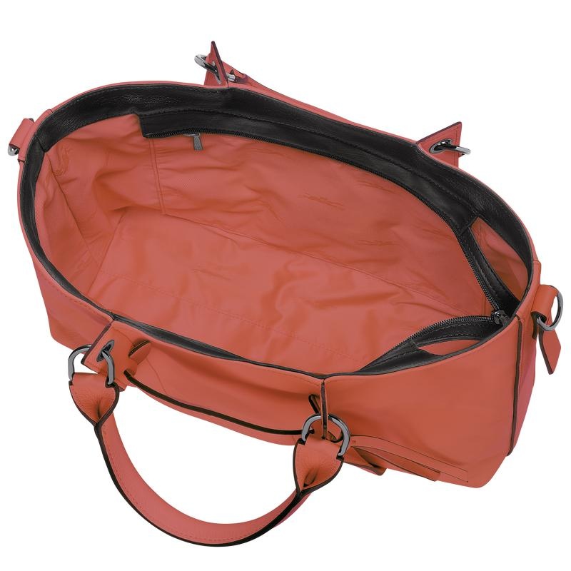 Women's Longchamp 3D L Handbags Sienna Red | HQTFX-4175