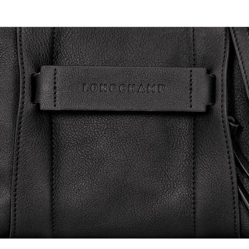 Women's Longchamp 3D S Crossbody Bags Black | AYUHT-8491