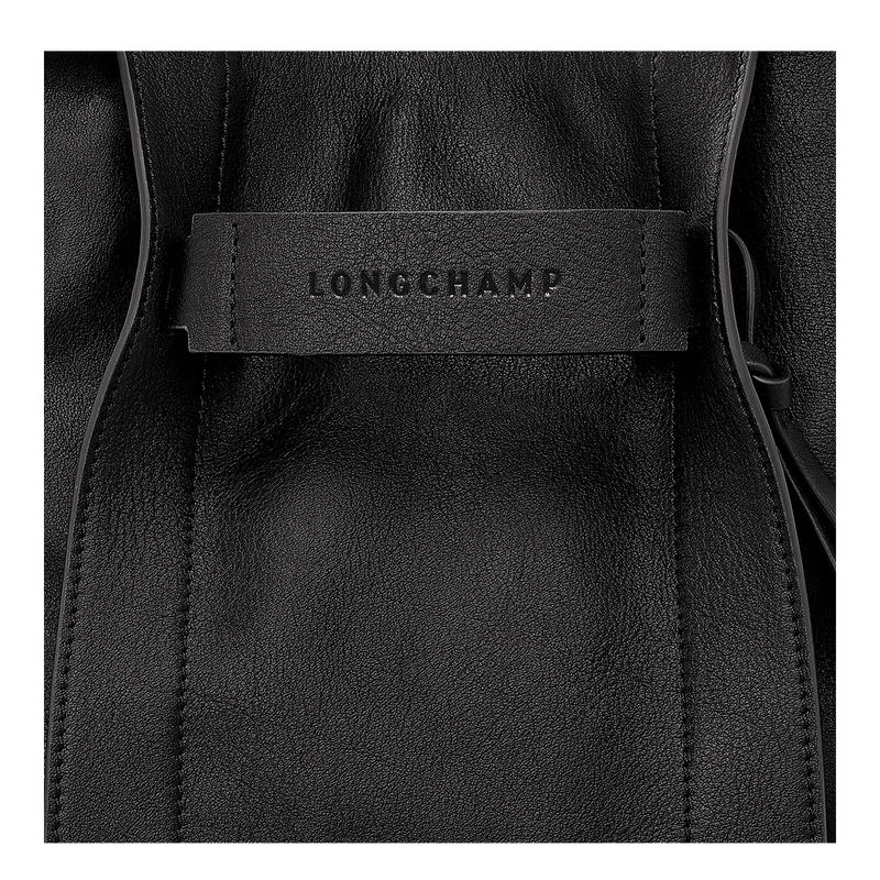 Women's Longchamp 3D S Crossbody Bags Black | QWZEK-8317